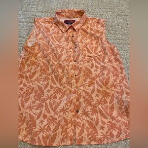 XCaster Outdoor Women’s Large Sleeveless Shirt UPF Sun Protection Floral Tropics